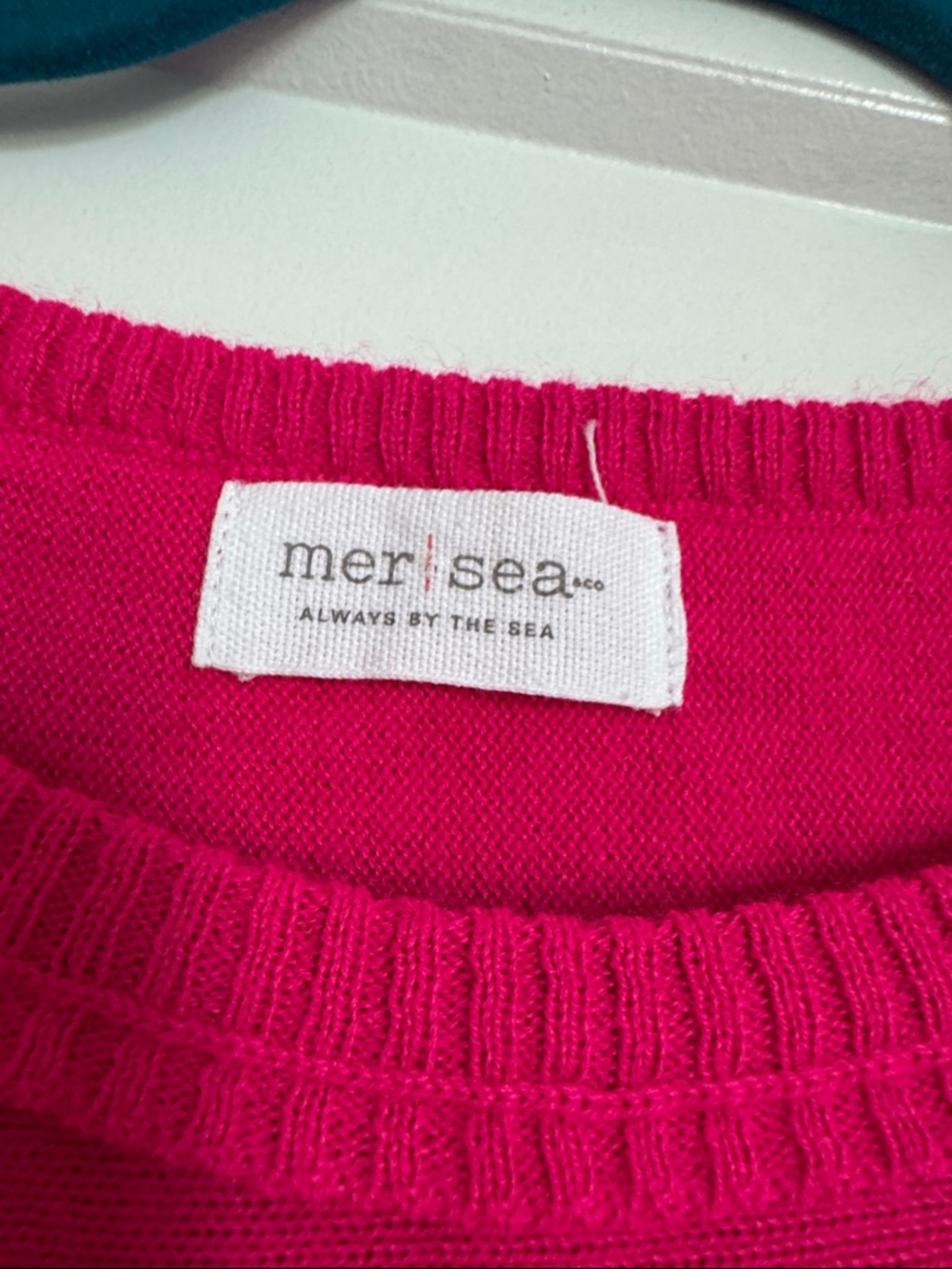 Trendy Mer•Sea Pink Oversized Knit Top - Picture 2 of 5